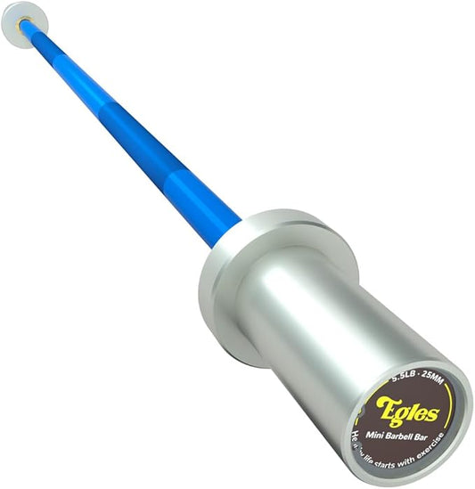 Egles Kids Barbell 5.5LB Mini Barbell Bar 4ft for Kid Women & Beginners Weighted Bar - Compatible with 2-Inch Weight Plates, for Strength Training Gym Weight Lifting, Multi-Color Training Bar