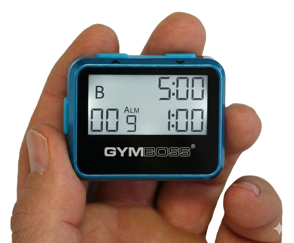 Gymboss Interval Timer and Stopwatch - Teal/Blue Metallic Gloss