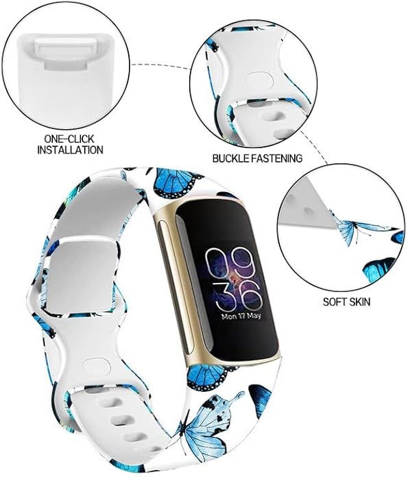 Sport Bands Compatible with Charge 6 /Charge 5 for Women Men,Soft Waterproof Replacement Straps Wristbands for Charge Advanced Fitness Tracker