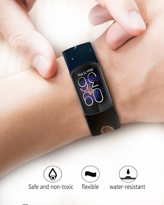 Sport Bands Compatible with Charge 6 /Charge 5 for Women Men,Soft Waterproof Replacement Straps Wristbands for Charge Advanced Fitness Tracker