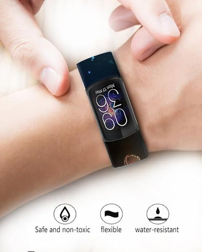 Sport Bands Compatible with Charge 6 /Charge 5 for Women Men,Soft Waterproof Replacement Straps Wristbands for Charge Advanced Fitness Tracker