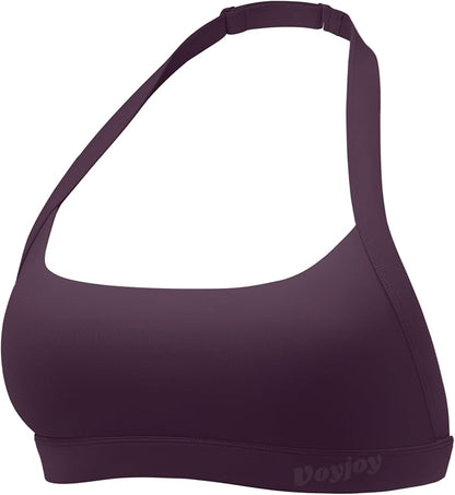 VOYJOY Sports Bras for Women Basic Wireless Bra Crop Workout Yoga Bra Sexy Tank Top