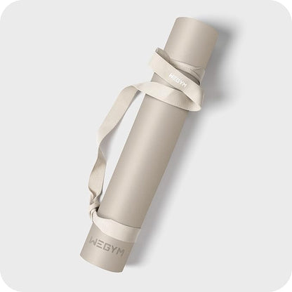 4mm Cushioned Exercise Mat for Yoga & Pilates - Anti Slip, Polyurethane with Suede Top & Carrying Strap