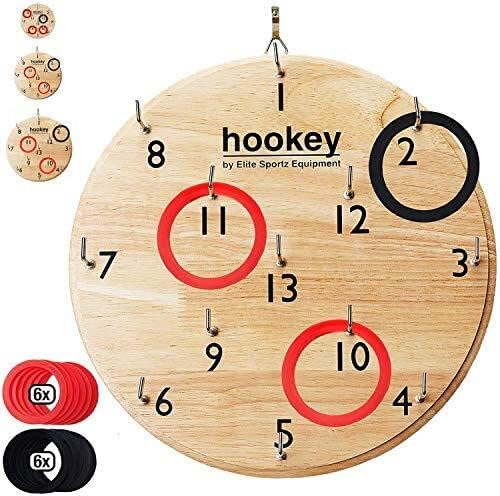 Elite Sportz Equipment Ring Toss Game | Sturdy Wooden Board Set for Kids Outdoor Games | Camping