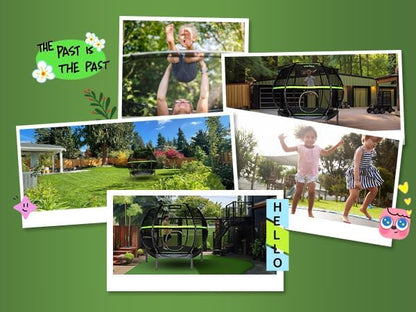 Trampoline for Kids, Heavy Duty Recreational Trampolines Toddler Trampoline with Enclosure Net Ladder Indoor Outdoor Trampoline CPC Approved