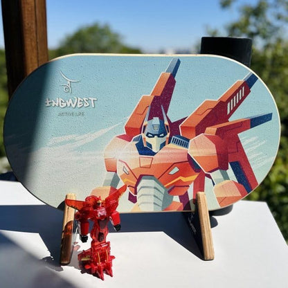 Kids Balance Board with Roller ??Wooden Trainer for Children ??Fun Indoor Core Strength Game ??Improves Balance & Coordination ??Multiple Designs