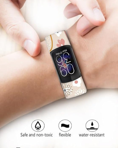 Sport Bands Compatible with Charge 6 /Charge 5 for Women Men,Soft Waterproof Replacement Straps Wristbands for Charge Advanced Fitness Tracker