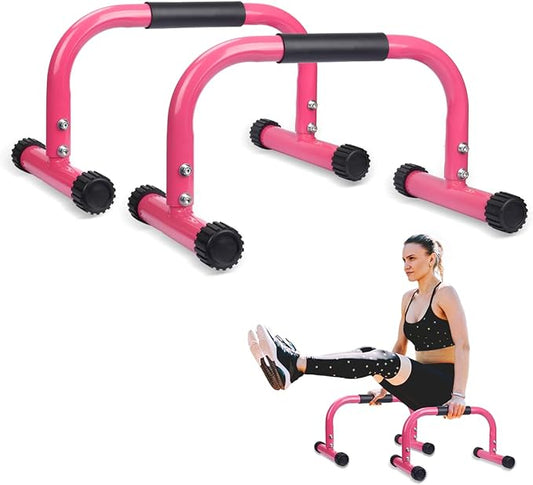 AmazeFan Parallettes Bars, High Steel Push Up Bar Strength Training For Handstands, Calisthenics Bars & Dip Bars, Calisthenic, Push Up Stands Handle for Floor Workouts Calisthenics Equipment ﻿