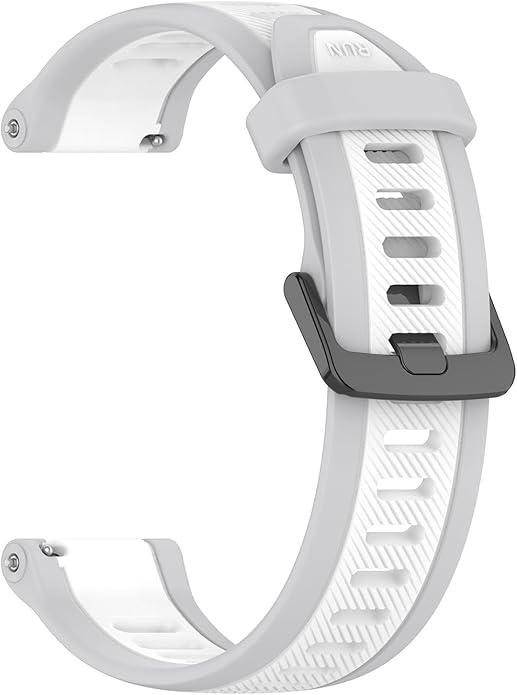 Compatible with Garmin Forerunner 165 Watch Band, 20mm Width Silicone Replacement Bands for Garmin Vivoactive 3 / Vivoactive 5 / Forerunner 55, 245, 645 Music Smartwatch