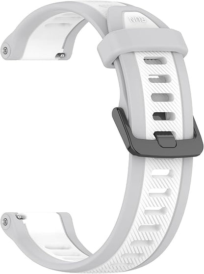 Compatible with Garmin Forerunner 165 Watch Band, 20mm Width Silicone Replacement Bands for Garmin Vivoactive 3 / Vivoactive 5 / Forerunner 55, 245, 645 Music Smartwatch