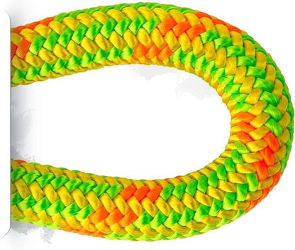 Pelican Rope Arborist Rope 11.8mm x 120Ft, USA Made High-Strength 24-Strands Static Climbing Rope - 5,400 lb Strength for Tree Climbing, Pulling, Outdoors & Swing - Yellow, Tight Spliced Eye