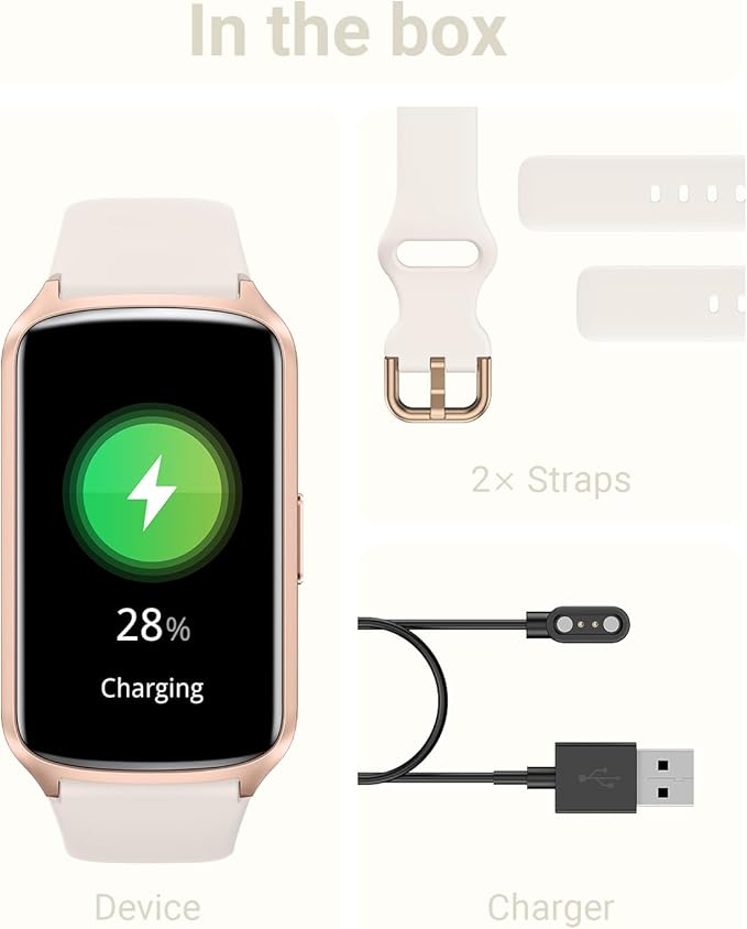 Health Fitness Tracker with 24/7 Heart Rate, Blood Oxygen, Blood Pressure, Sleep Tracker, 5ATM Waterproof Activity Trackers with Step Tracker, Pedometer (S & L Bands Included)