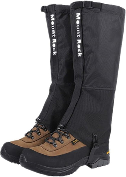 Leg Gaiters for Hiking Boots,900D Waterproof Hunting Hiking Gaiters Adjustable Snow Boot Gaiters for Climbing, Dirt-Proof Ripstop Shoe Gaiters for Men Women