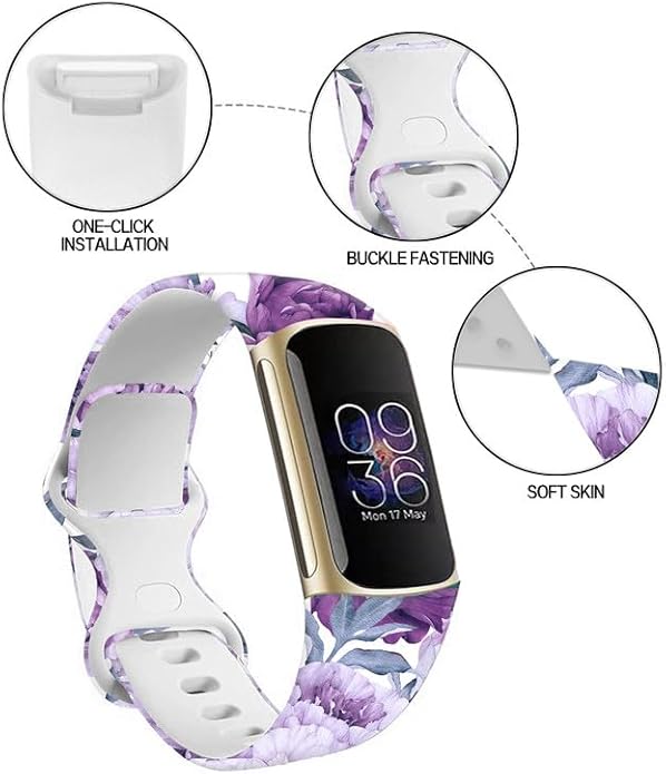 Sport Bands Compatible with Charge 6 /Charge 5 for Women Men,Soft Waterproof Replacement Straps Wristbands for Charge Advanced Fitness Tracker