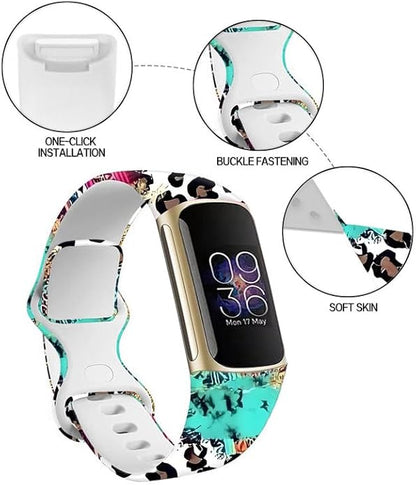 Sport Bands Compatible with Charge 6 /Charge 5 for Women Men,Soft Waterproof Replacement Straps Wristbands for Charge Advanced Fitness Tracker