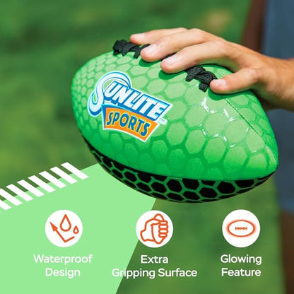 Sunlite Sports Waterproof Football for Lawn Backyard Pool Beach Lake Park Water Toy, Outdoor Play, for Kids Children Teens Adults, Family Fun