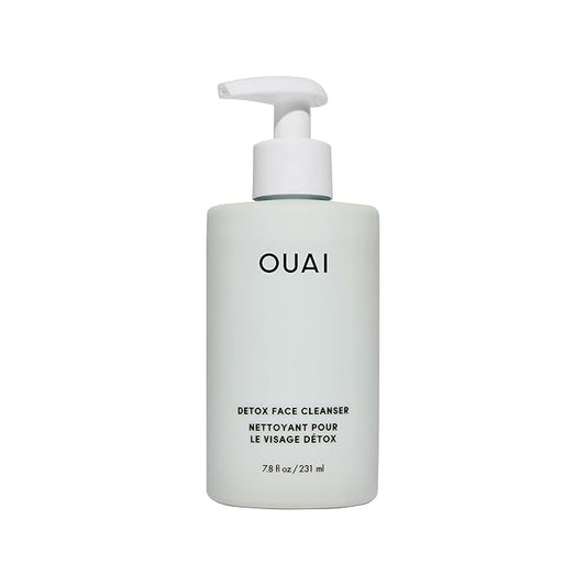 OUAI Detox Facial Cleanser - Deep Cleansing Face Wash with Glycolic Acid, Niacinamide & PHA