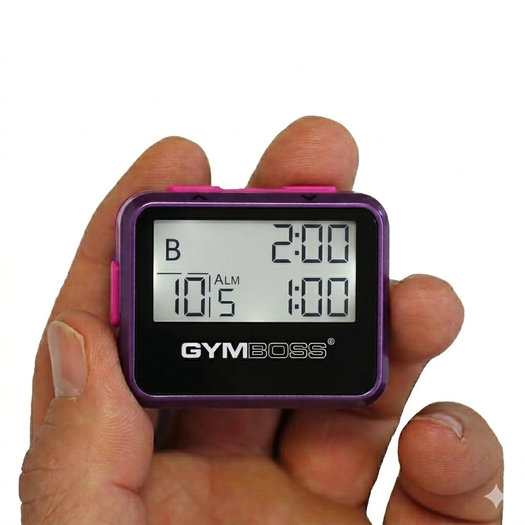 Gymboss Interval Timer and Stopwatch - Violet/Pink Metallic Gloss