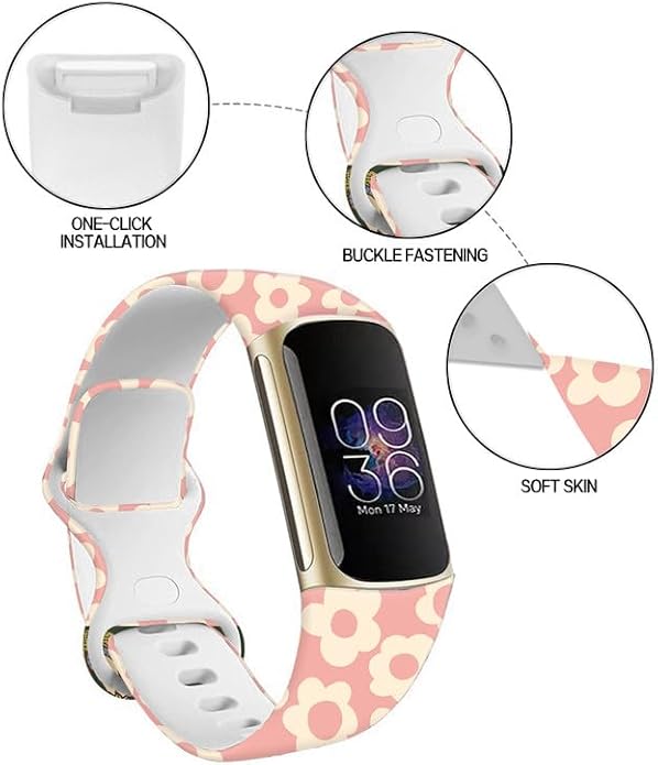 Sport Bands Compatible with Charge 6 /Charge 5 for Women Men,Soft Waterproof Replacement Straps Wristbands for Charge Advanced Fitness Tracker