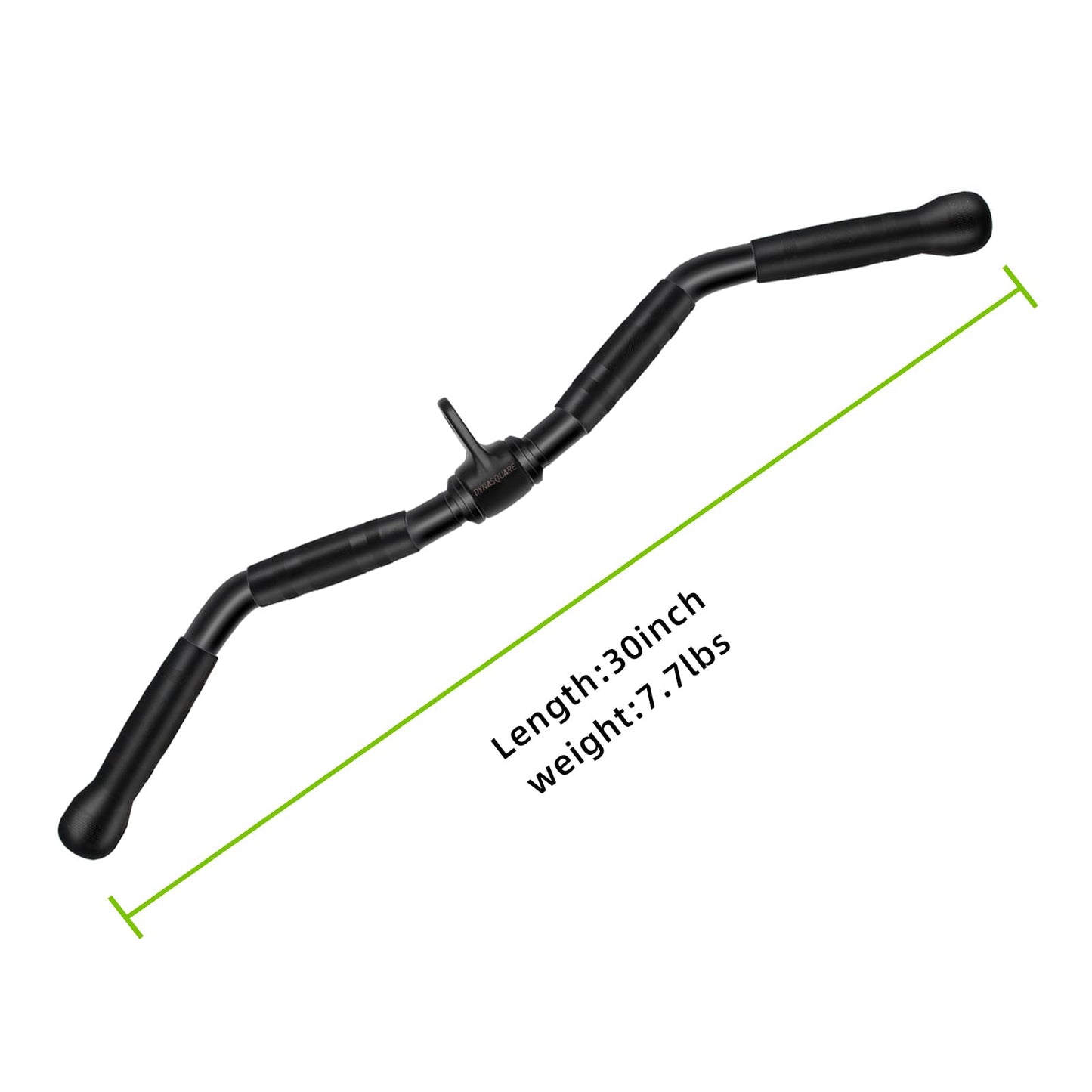 DYNASQUARE LAT Pulldown Attachments Combo, Curl Pulldown Bar with 360° Rotation, Fits Most Gym