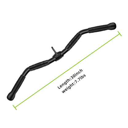 DYNASQUARE LAT Pulldown Attachments Combo, Curl Pulldown Bar with 360° Rotation, Fits Most Gym