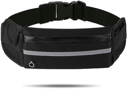 Adjustable Elastic Fitness Fanny Pack for Sports, Running Belt Waist Pack, Waterproof Sports Fanny Pack,Outdoor card wallet，Leisure travel wallet，5 color options available (black)