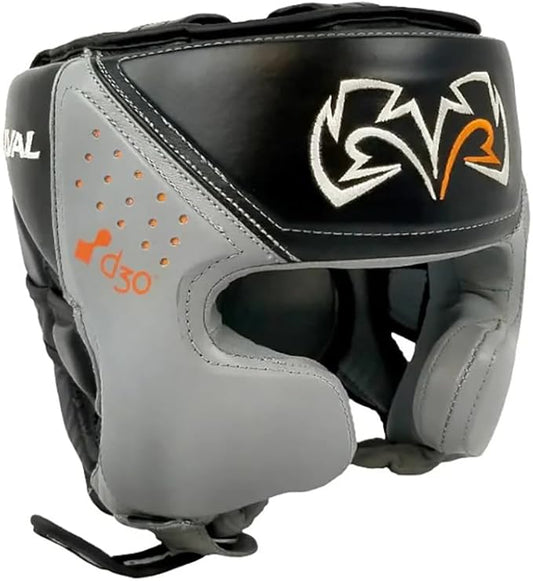 RIVAL Boxing RHG10 Intelli-Shock Headgear, D3O Front and Side Padding, Hook and Loop Back