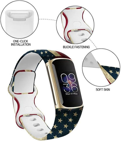 Sport Bands Compatible with Charge 6 /Charge 5 for Women Men,Soft Waterproof Replacement Straps Wristbands for Charge Advanced Fitness Tracker