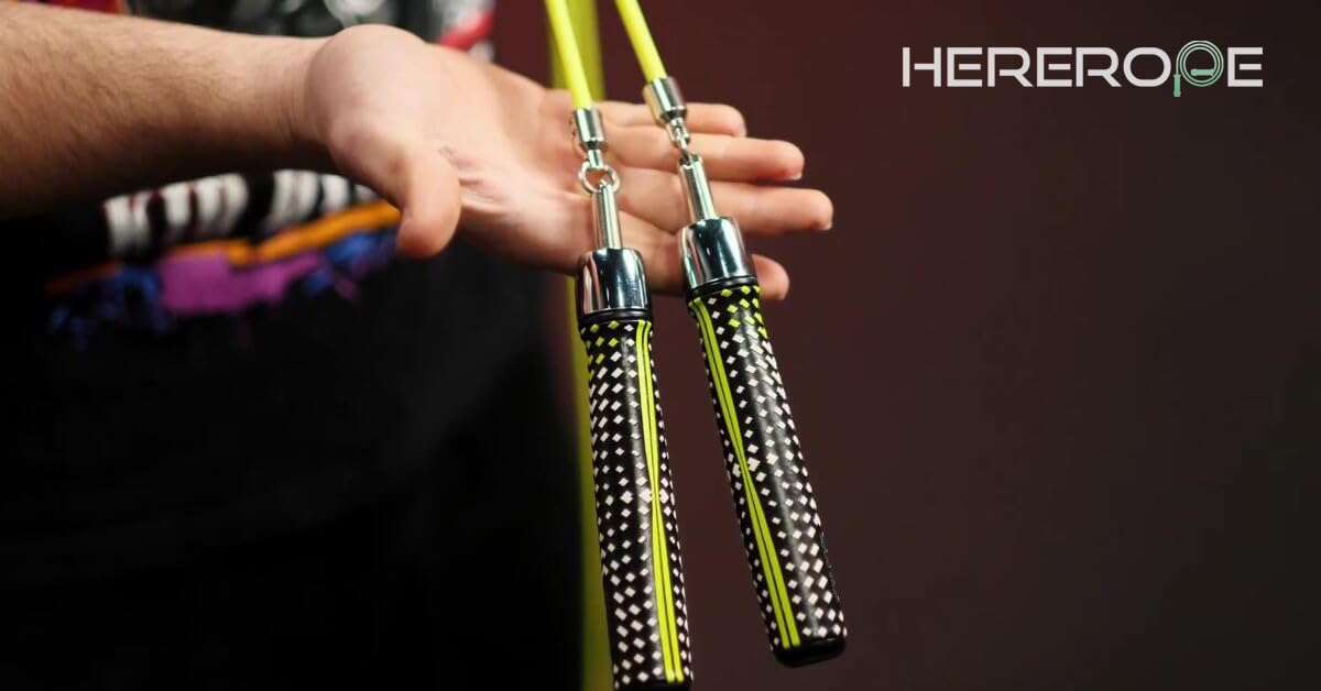 HEREROPE 1/4LB Weighted Jump Rope for Speed, Cardio, Boxing & Workout, Skipping Rope with