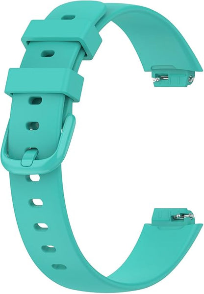 2 Pack Compatible with Fitbit Inspire 3 Bands, 15.4mm Width Soft Silicone Adjustable Sport Replacement Band for Women Men