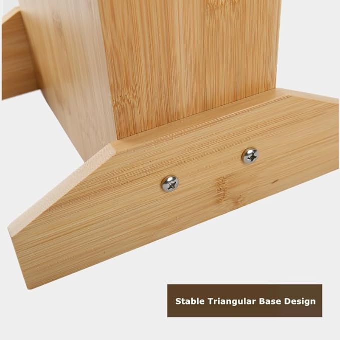 Arrow Holder,Bamboo Wood Bow and Arrow Stand Portable Archery Bow Stand for Recurve Bows, Traditional Bows and Compound Bow