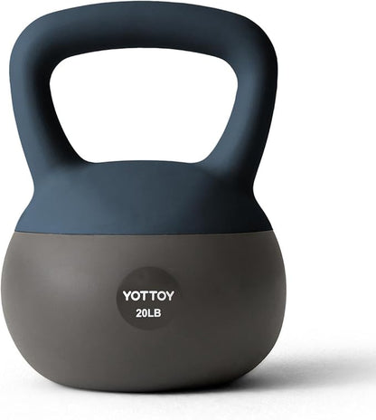 YOTTOY Soft Kettlebell, Set for Strength Training Kettlebells & Home Workouts, Soft-Sided Cushioned Base, Wide-Handle - Ideal for Men, Women, & Beginners