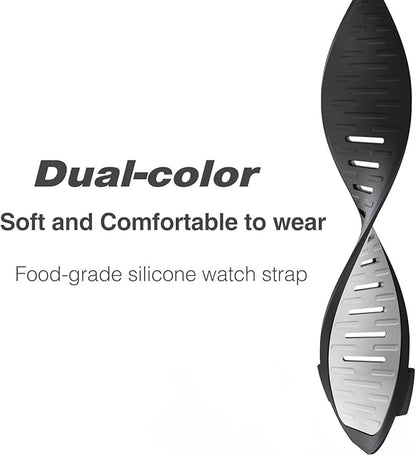 Men Women Soft Silicone Wristband Compatible with Whoop 4.0 Band Strap, Replacement Adjustable Breathable Sport Band for Whoop 4.0 & U-shaped Metal Frame