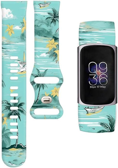 Sport Bands Compatible with Charge 6 /Charge 5 for Women Men,Soft Waterproof Replacement Straps Wristbands for Charge Advanced Fitness Tracker