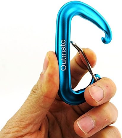 12kN 3.2"x2" Heavy-Duty Carabiner Clips - Durable, Lightweight Aluminum Alloy Carabiners for Hiking, Camping, Keychains, Dog Leashes, Hammocks & More
