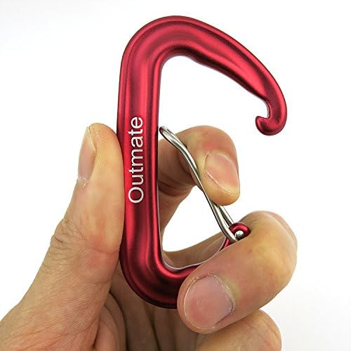 12kN 3.2"x2" Heavy-Duty Carabiner Clips - Durable, Lightweight Aluminum Alloy Carabiners for Hiking, Camping, Keychains, Dog Leashes, Hammocks & More