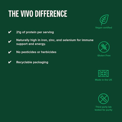 Vivo Vegan Protein Powder - 0.7 oz of Plant-Based Protein per Scoop, 30 Servings (31.7 oz) (Vanilla) (31.7 oz, Vanilla)