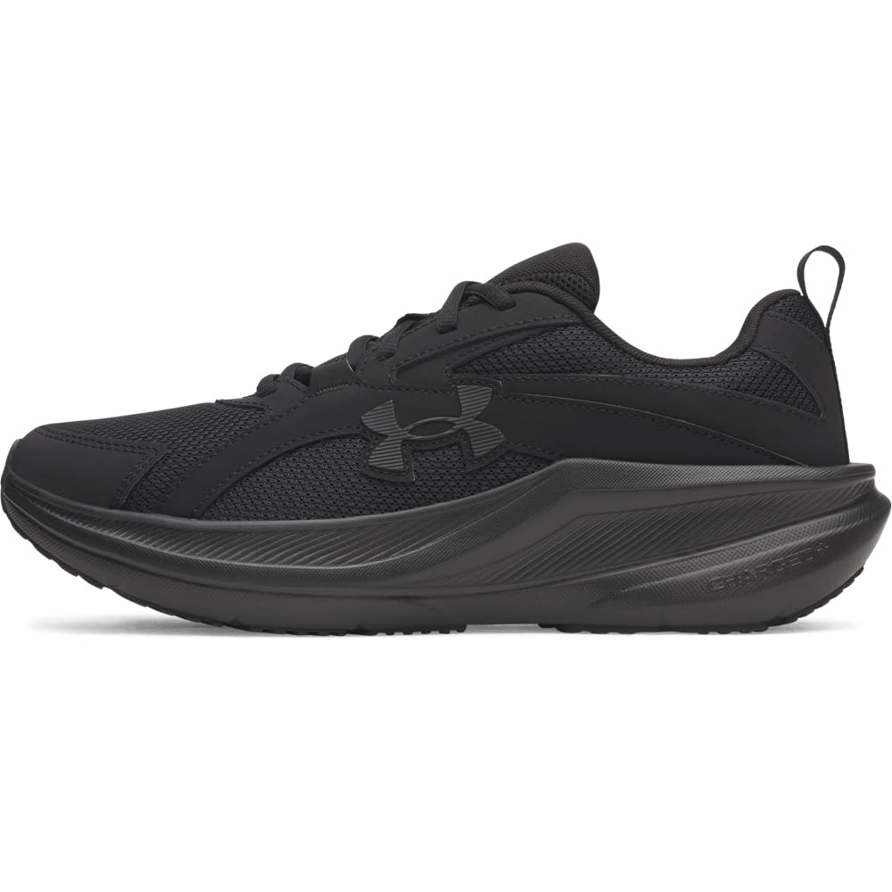 Under Armour Men's Charged+ Assert 11 Running Shoe, (002) Black/Black/Black, 12, US