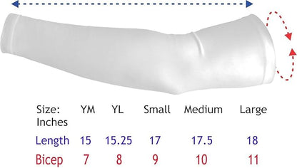 Youth & Adult Sizes Moisture Wicking Compression Arm Sleeve (1 Sleeve) (Over 100 Colors Available in Our Store)