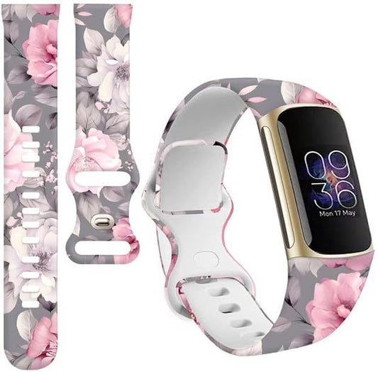 Sport Bands Compatible with Charge 6 /Charge 5 for Women Men,Soft Waterproof Replacement Straps Wristbands for Charge Advanced Fitness Tracker