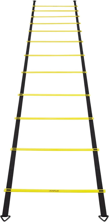 Juvale Agility Ladder Set - 20 ft Adjustable Ladder - 6 Yellow Disc Cones & Resistance Parachute - Football & Soccer Drills - Cones for Sports Training & Running Parachute Speed Training