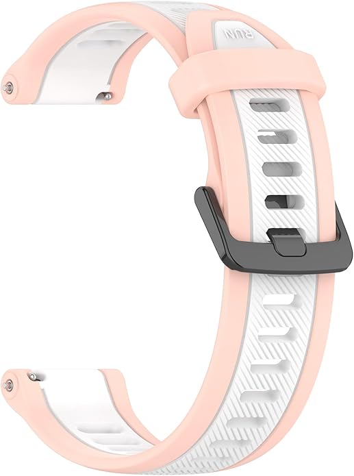 Compatible with Garmin Forerunner 165 Watch Band, 20mm Width Silicone Replacement Bands for Garmin Vivoactive 3 / Vivoactive 5 / Forerunner 55, 245, 645 Music Smartwatch