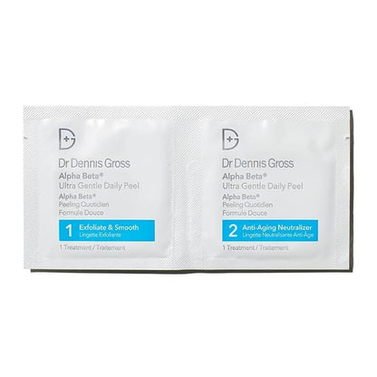 Dr. Dennis Gross Alpha Beta Ultra Gentle Daily Peel: for Dehydrated or Sensitive Skin, Uneven Tone or Texture, Fine Lines or Enlarged Pores (30 Treatments)