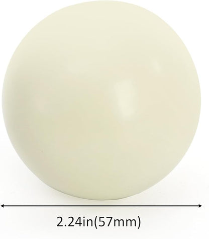 Lawei 4 Pack 57mm Bocce Pallino Balls, Durable Resin Target Balls for Bocce Ball Game, Bocce Balls Replacement for Sport Adults Outdoor, Backyard, Beach and Party Activities, Beige