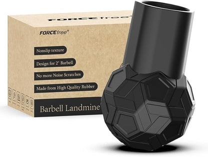 Landmine Attachment for Barbell 2 inch Olympic Bars Natural Rubber T Bar Row Attachment for Press, Row, Rotate, Split Squat Safety Sturdy and Easy to Use with 360° Rotation for Gym Home (Black)