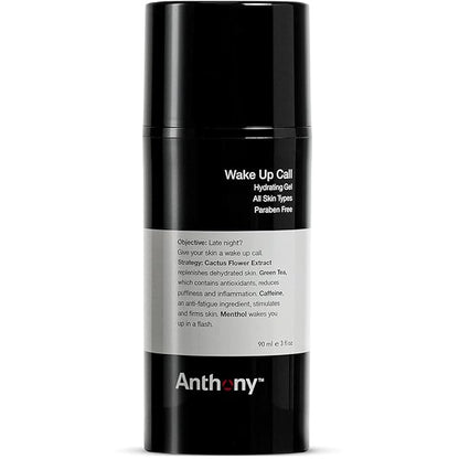 Anthony Wake Up Call, 3 Fl Oz, Face and Anti-Puffiness – Tired Skin Refresher & Moisturizer with Caffeine, Menthol, Green Tea, and Shea Butter