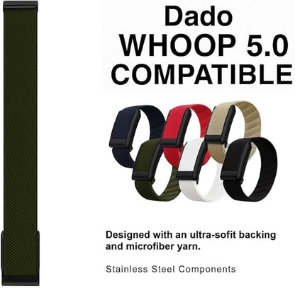 Ultra-soft Nylon Sport Band Compatible with WHOOP 5.0, One, Peak, and Life | Breathable, Durable & Secure Fit Strap | NOT for Gen 4