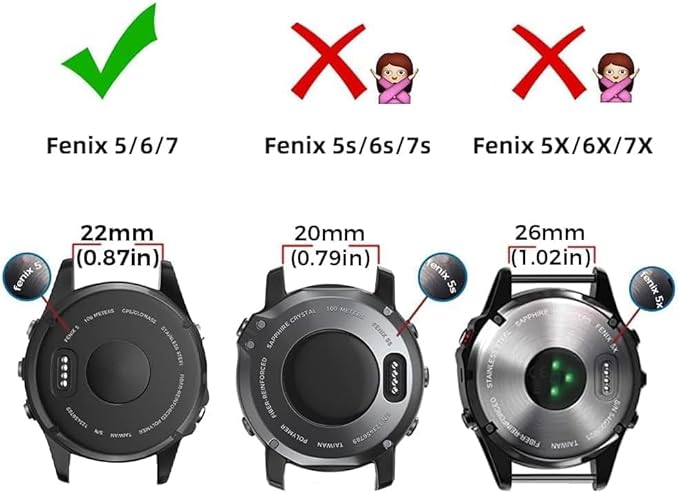 BANSO 22mm Watch Band Holder loop for Garmin Fenix 8 47MM,for Garmin Watch Band Replacement Band Strap Holder(Pack of 6)