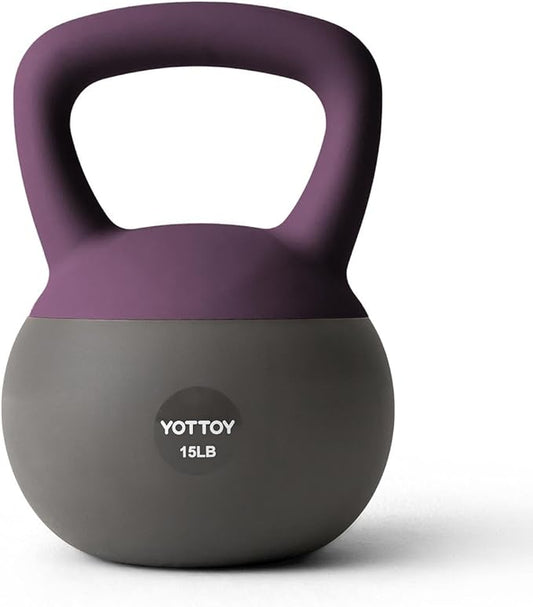 YOTTOY Soft Kettlebell, Set for Strength Training Kettlebells & Home Workouts, Soft-Sided Cushioned Base, Wide-Handle - Ideal for Men, Women, & Beginners