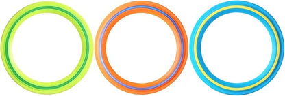 Flying Disc for Kids Adults 11 inch Flying Ring, 3 Pack Beach Backyard Sports Play Soft Discs，Best Sport Outdoor Tossing Toy Gift for 4+ Year Old Boys Girls Family 3PCS (Yellow，Orange & Turquoise)
